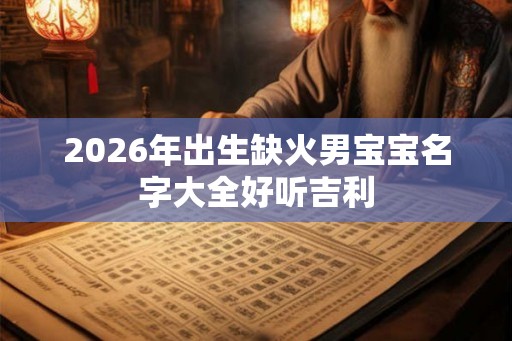 2026年出生缺火男宝宝名字大全好听吉利