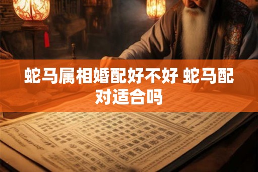 蛇马属相婚配好不好 蛇马配对适合吗