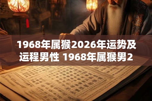 1968年属猴2026年运势及运程男性 1968年属猴男2026年运势如何