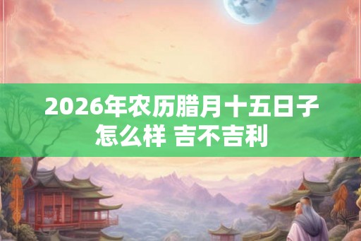 2026年农历腊月十五日子怎么样 吉不吉利