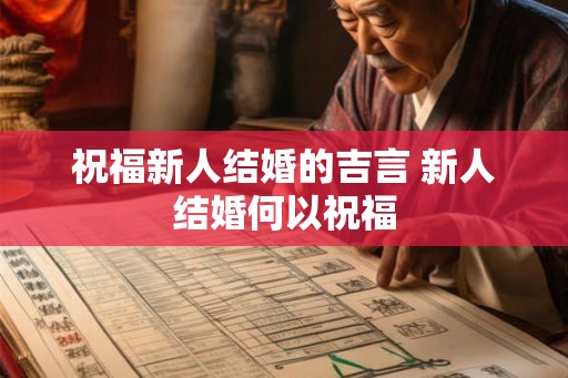 祝福新人结婚的吉言 新人结婚何以祝福