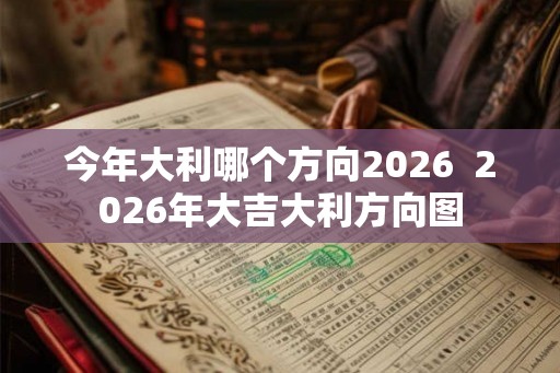 今年大利哪个方向2026  2026年大吉大利方向图