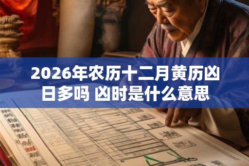 2026年农历十二月黄历凶日多吗 凶时是什么意思 2026年农历十二月黄历凶日多吗 凶时是什么意思