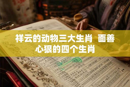 祥云的动物三大生肖  面善心狠的四个生肖