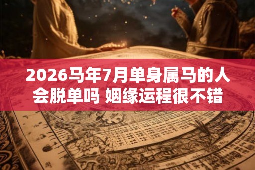 2026马年7月单身属马的人会脱单吗 姻缘运程很不错