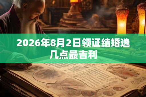 2026年8月2日领证结婚选几点最吉利