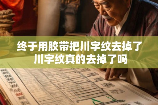 终于用胶带把川字纹去掉了 川字纹真的去掉了吗
