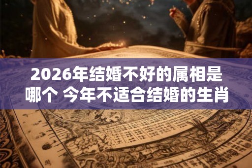 2026年结婚不好的属相是哪个 今年不适合结婚的生肖 2026年结婚不好的属相是哪个 今年不适合结婚的生肖