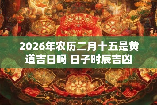 2026年农历二月十五是黄道吉日吗 日子时辰吉凶 2026年农历二月十五是黄道吉日吗 日子时辰吉凶