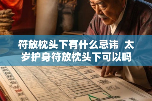 符放枕头下有什么忌讳  太岁护身符放枕头下可以吗