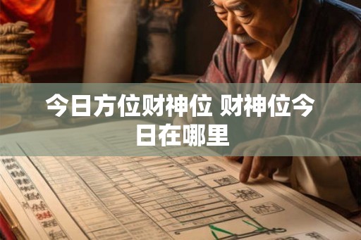 今日方位财神位 财神位今日在哪里