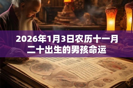 2026年1月3日农历十一月二十出生的男孩命运 2026年1月3日农历十一月二十出生的男孩命运