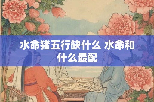 水命猪五行缺什么 水命和什么最配