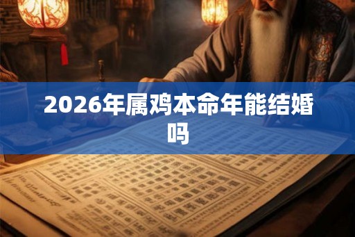 2026年属鸡本命年能结婚吗