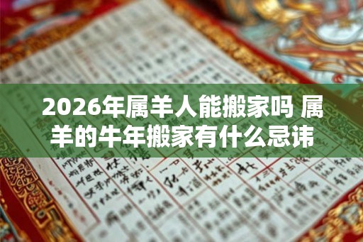 2026年属羊人能搬家吗 属羊的牛年搬家有什么忌讳 2026年属羊人能搬家吗 属羊的牛年搬家有什么忌讳