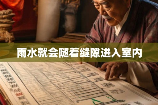 雨水就会随着缝隙进入室内 雨水就会随着缝隙进入室内