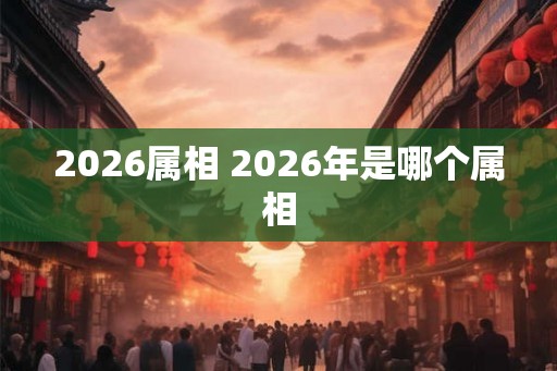2026属相 2026年是哪个属相