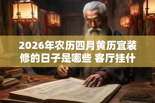 2026年农历四月黄历宜装修的日子是哪些 客厅挂什么画才好 2026年农历四月黄历宜装修的日子是哪些 客厅挂什么画才好