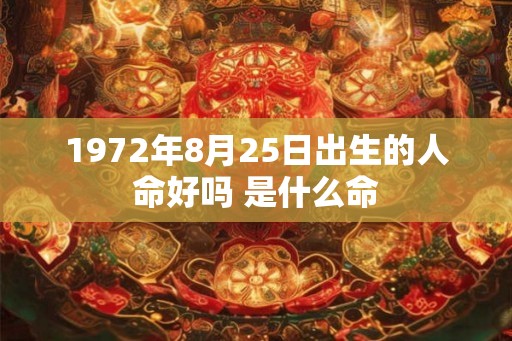 1972年8月25日出生的人命好吗 是什么命