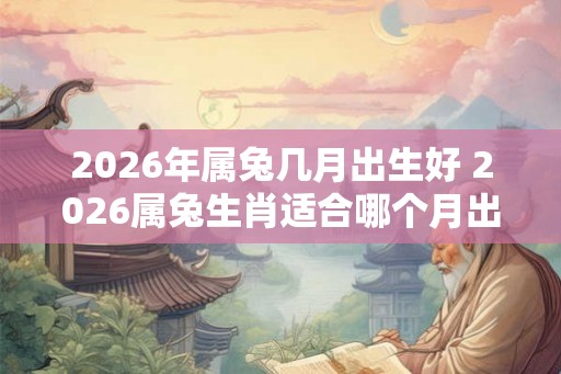 2026年属兔几月出生好 2026属兔生肖适合哪个月出生