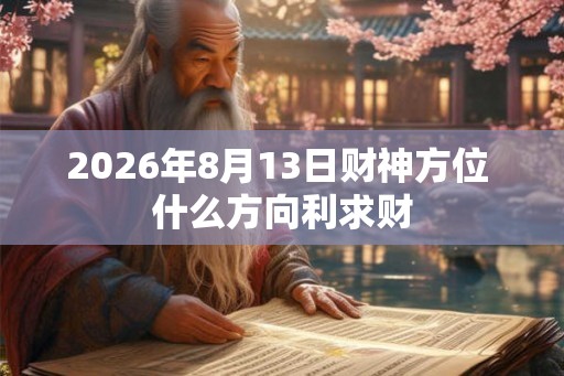 2026年8月13日财神方位 什么方向利求财