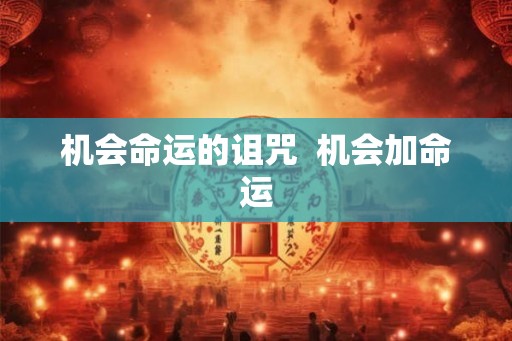 机会命运的诅咒  机会加命运