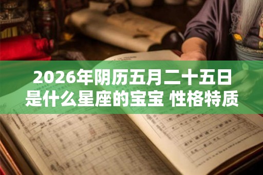 2026年阴历五月二十五日是什么星座的宝宝 性格特质详解