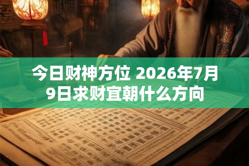 今日财神方位 2026年7月9日求财宜朝什么方向 今日财神方位 2026年7月9日求财宜朝什么方向