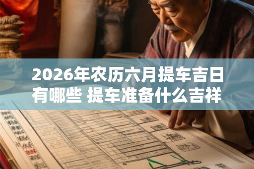 2026年农历六月提车吉日有哪些 提车准备什么吉祥东西