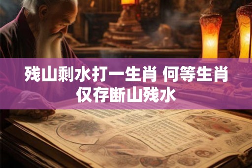 残山剩水打一生肖 何等生肖仅存断山残水