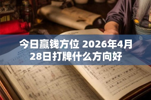 今日赢钱方位 2026年4月28日打牌什么方向好