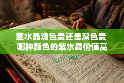 紫水晶浅色贵还是深色贵 哪种颜色的紫水晶价值高