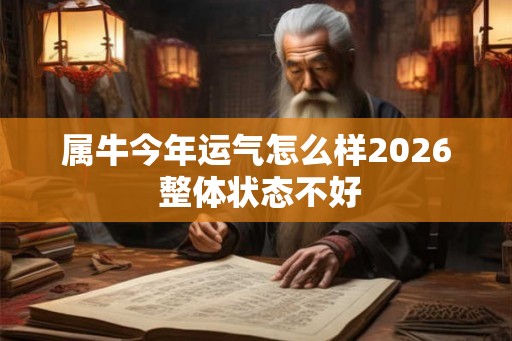属牛今年运气怎么样2026 整体状态不好