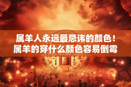 属羊人永远最忌讳的颜色！属羊的穿什么颜色容易倒霉