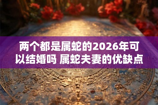 两个都是属蛇的2026年可以结婚吗 属蛇夫妻的优缺点