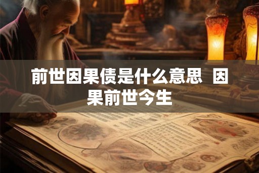 前世因果债是什么意思  因果前世今生