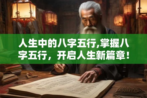 人生中的八字五行,掌握八字五行，开启人生新篇章！