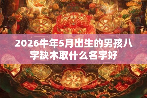 2026牛年5月出生的男孩八字缺木取什么名字好