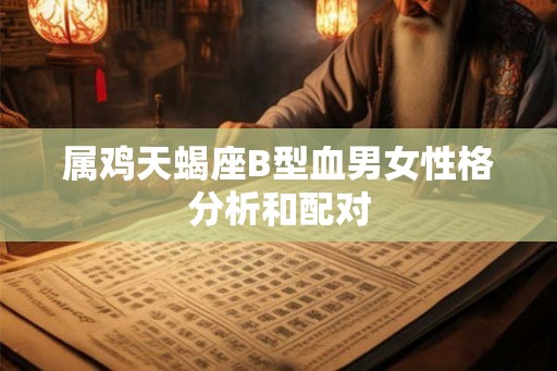 属鸡天蝎座B型血男女性格分析和配对