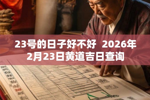 23号的日子好不好  2026年2月23日黄道吉日查询