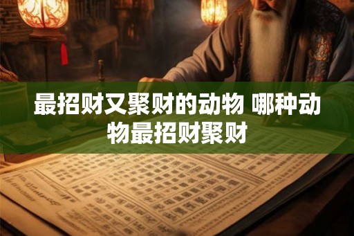 最招财又聚财的动物 哪种动物最招财聚财