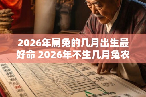 2026年属兔的几月出生最好命 2026年不生几月兔农历