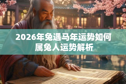 2026年兔遇马年运势如何 属兔人运势解析