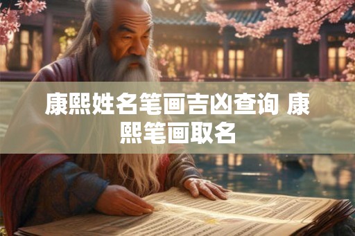 康熙姓名笔画吉凶查询 康熙笔画取名