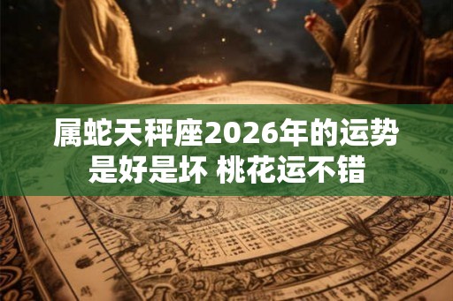 属蛇天秤座2026年的运势是好是坏 桃花运不错