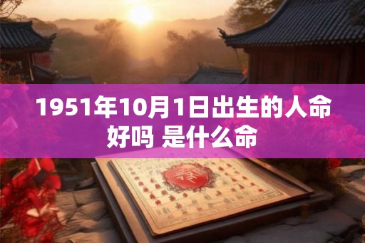 1951年10月1日出生的人命好吗 是什么命