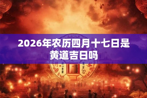 2026年农历四月十七日是黄道吉日吗