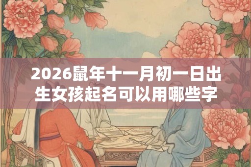 2026鼠年十一月初一日出生女孩起名可以用哪些字