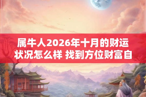 属牛人2026年十月的财运状况怎么样 找到方位财富自来