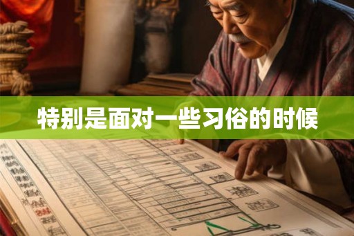 特别是面对一些习俗的时候 特别是面对一些习俗的时候